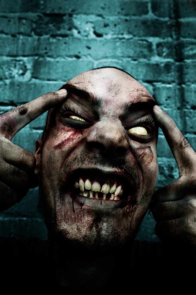 zombie, horror, scary, fear, undead, nightmare, terror, danger, face